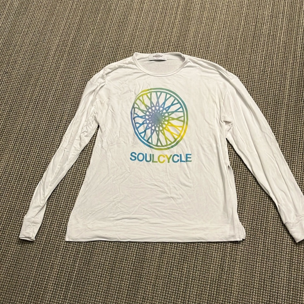 Women’s Soulcycle shirt with slits on the side on the bottom size small